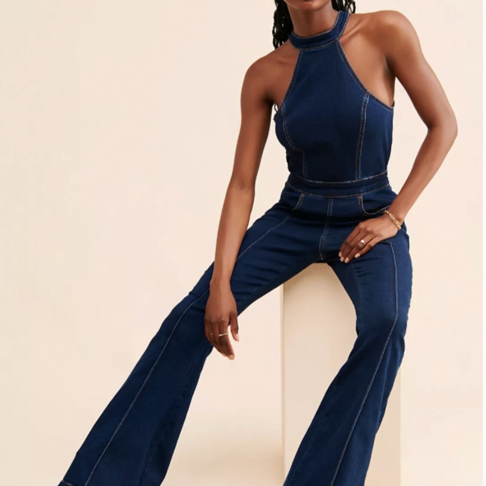 NEW FREE PEOPLE DENIM JUMPSUIT